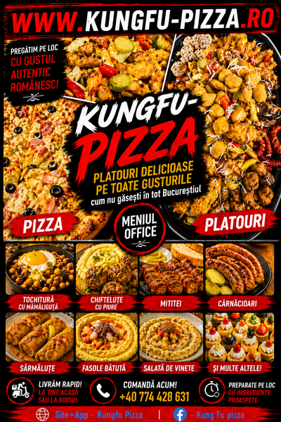 Kungfu Pizza angajeaza soferi/livratori program 5/2